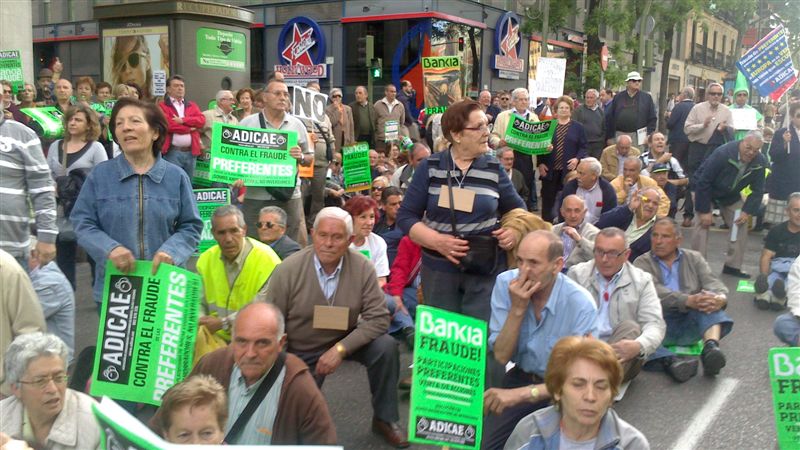 ADICAE llama a los afectados por preferentes de Bankia a movilizarse el jueves 14 en Madrid ante el inicio de la vista previa del juicio