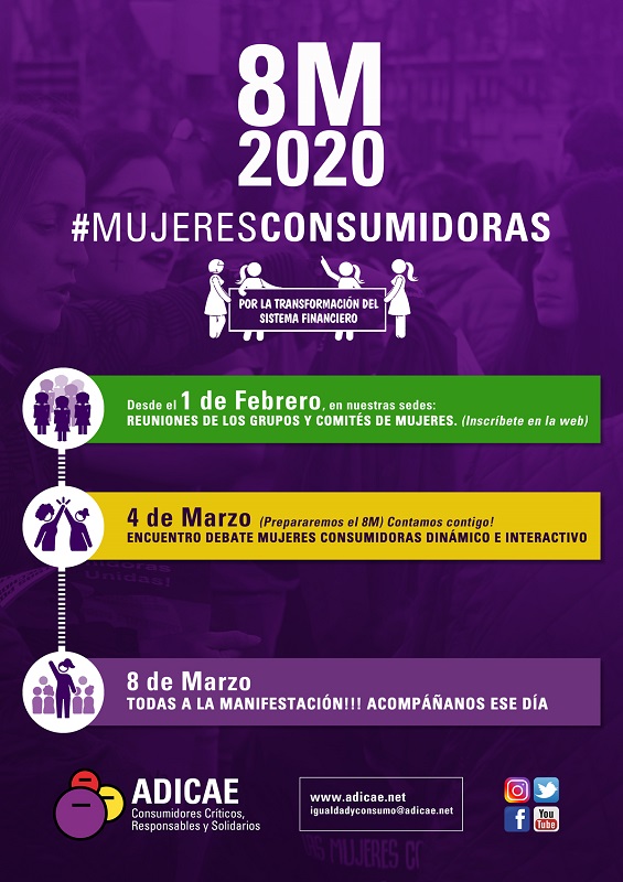 ADICAE inicia su campaña por el Día Internacional de la Mujer Trabajadora