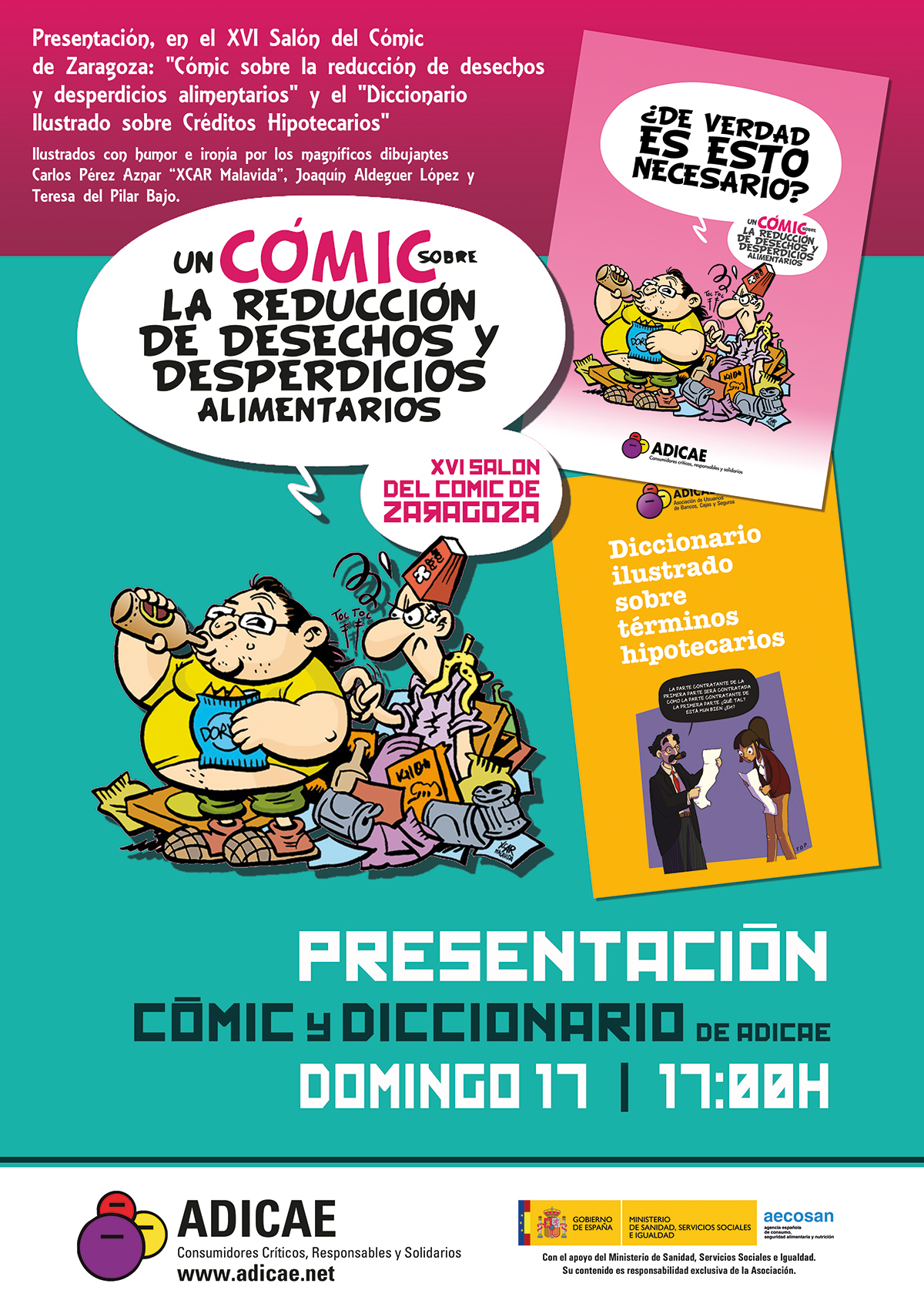 Cómic y diccionario ilustrado: las publicaciones de ADICAE se presentarán en el salón del cómic de Zaragoza
