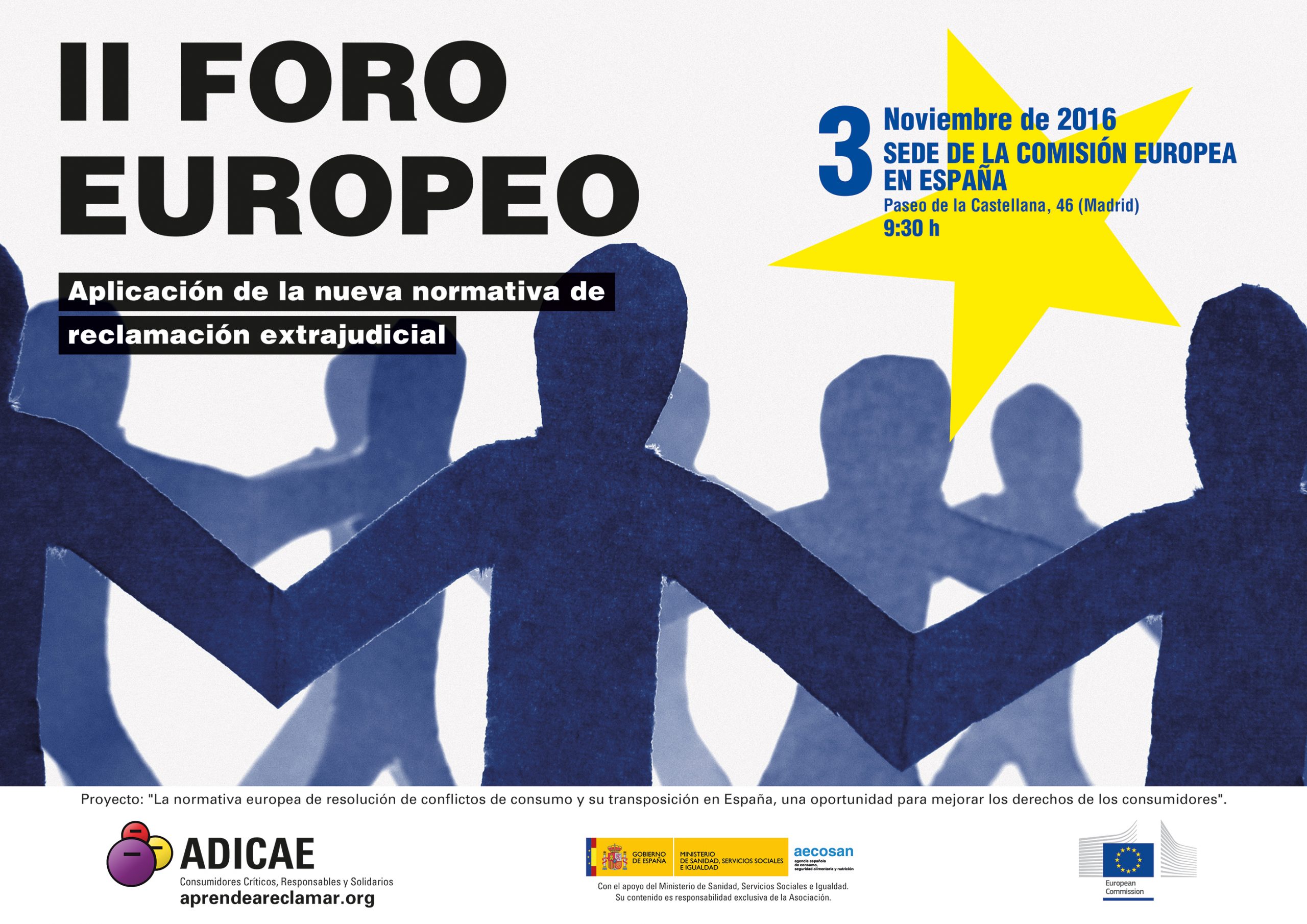 ADICAE y la Comisión Europea buscan la mejora de los sistemas de reclamación con la directiva que debe transponer el Gobierno