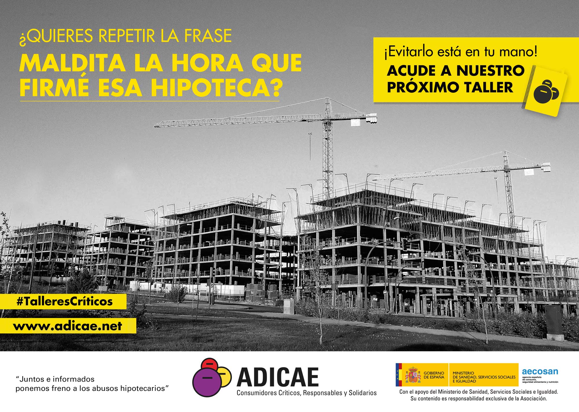 #TalleresCríticos con ADICAE para evitar los abusos hipotecarios