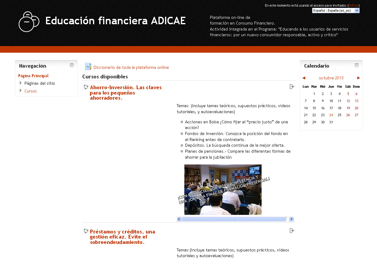 Más de 3.000 consumidores aprenden con el aula online de educación financiera de ADICAE