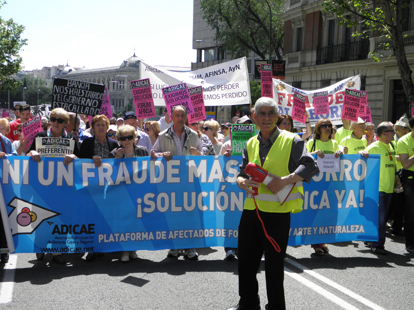 ADICAE solicita a los partidos que impulsen la proposición aprobada en el Congreso para la solución al caso Fórum y Afinsa