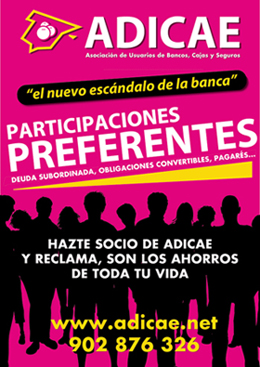 ADICAE recupera en agosto otros 360.000 euros para los afectados por preferentes y otros productos tóxicos