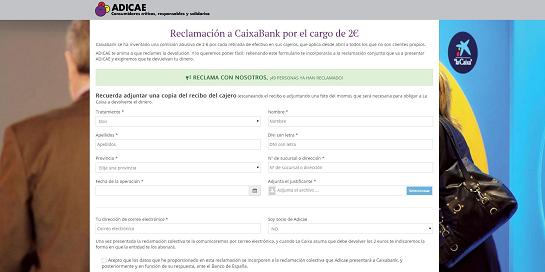 ADICAE lanza una aplicación para unirse a la reclamación colectiva contra CaixaBank y pedir la devolución de los 2 euros
