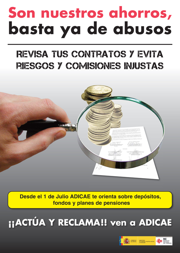 La Banca aspira a cubrir todos sus gastos ordinarios mediante el cobro de desmesuradas comisiones