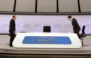 Rajoy y Rubalcaba marginan a los hipotecados y usuarios de servicios financieros en su debate electoral